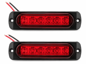 Set 2 mini Lampi LED Rosii laterale de Gabarit 12V 24V pentru Camion Remorca Platforma si Utilaje