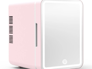 Mini frigider pentru cosmetice 12V 220V capacitate 5L Functie de Incalzire/Racire cu Oglinda LED