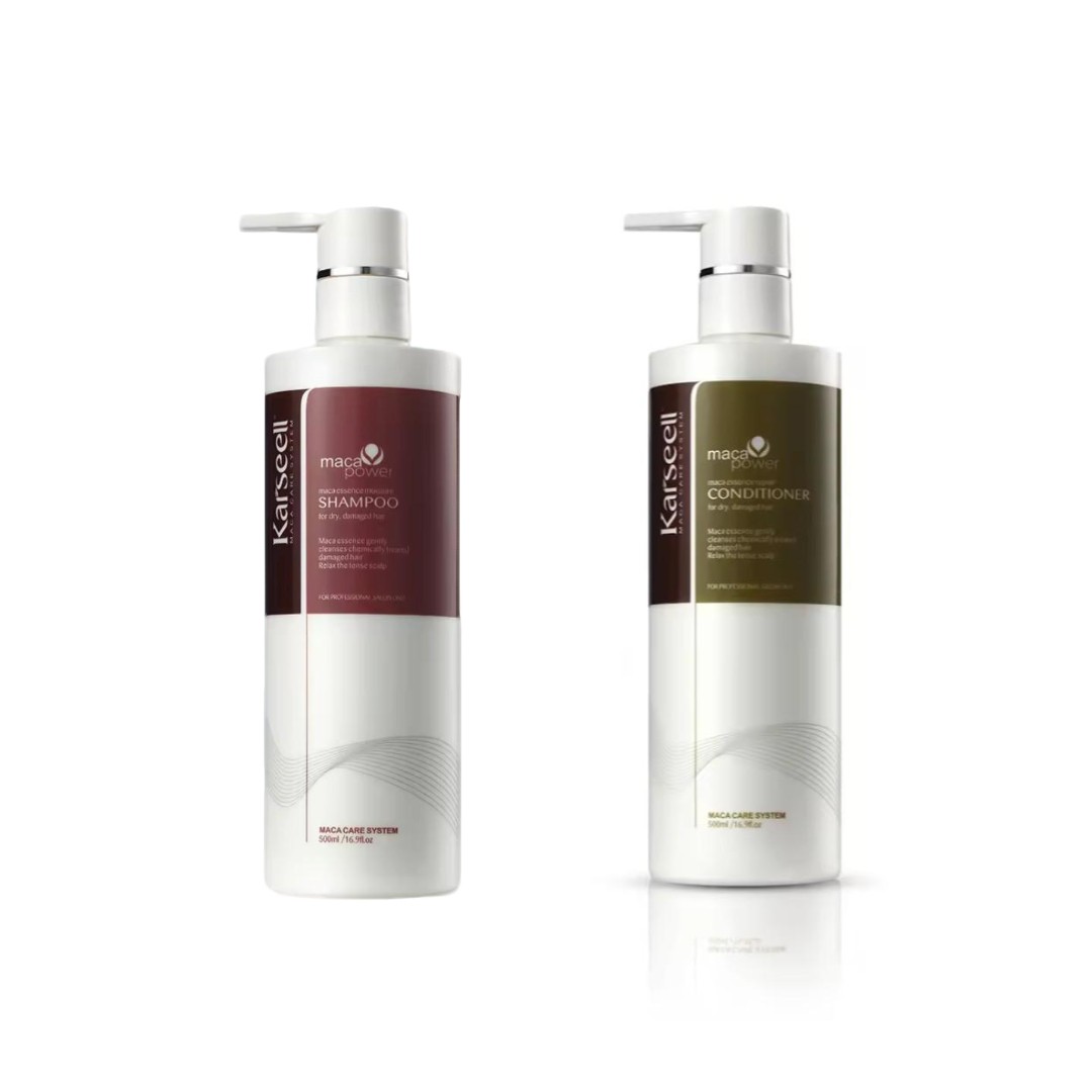 Reducere 35% - Sampon si Balsam de par Karseell cu esenta de maca, excelent pentru ingrijirea parului, pentru toate tipurile de par, 500ML, CEZI 1 Sampon si Balsam de par Karseell cu esenta de maca