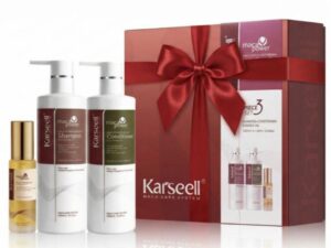 Cutie Set Profesional Karseell AMBALAT CU FUNDITA – Ulei de Păr + Șampon + Balsam – Hidratare