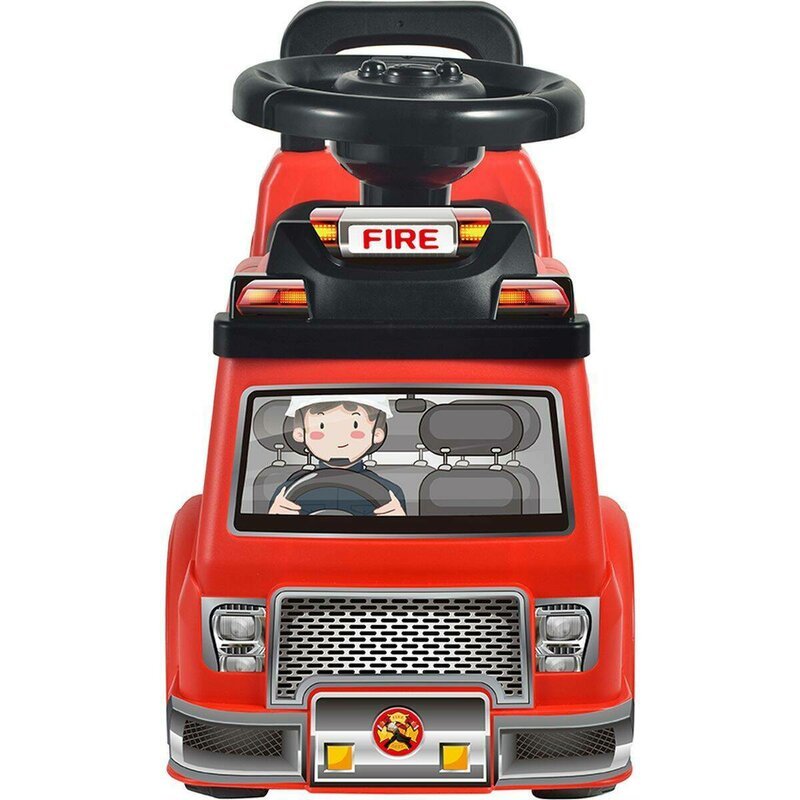 Reducere 52% - Vehicul ride-on Free2Move Masina de pompieri, cu lumini si sunete, spatiu de depozitare, 19-36 luni, Rosu 2 cu lumini si sunete