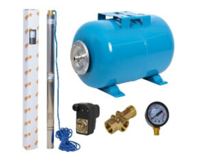 Set Hidrofor 50L cu Pompa Submersibila IBO Dambat 3TI15