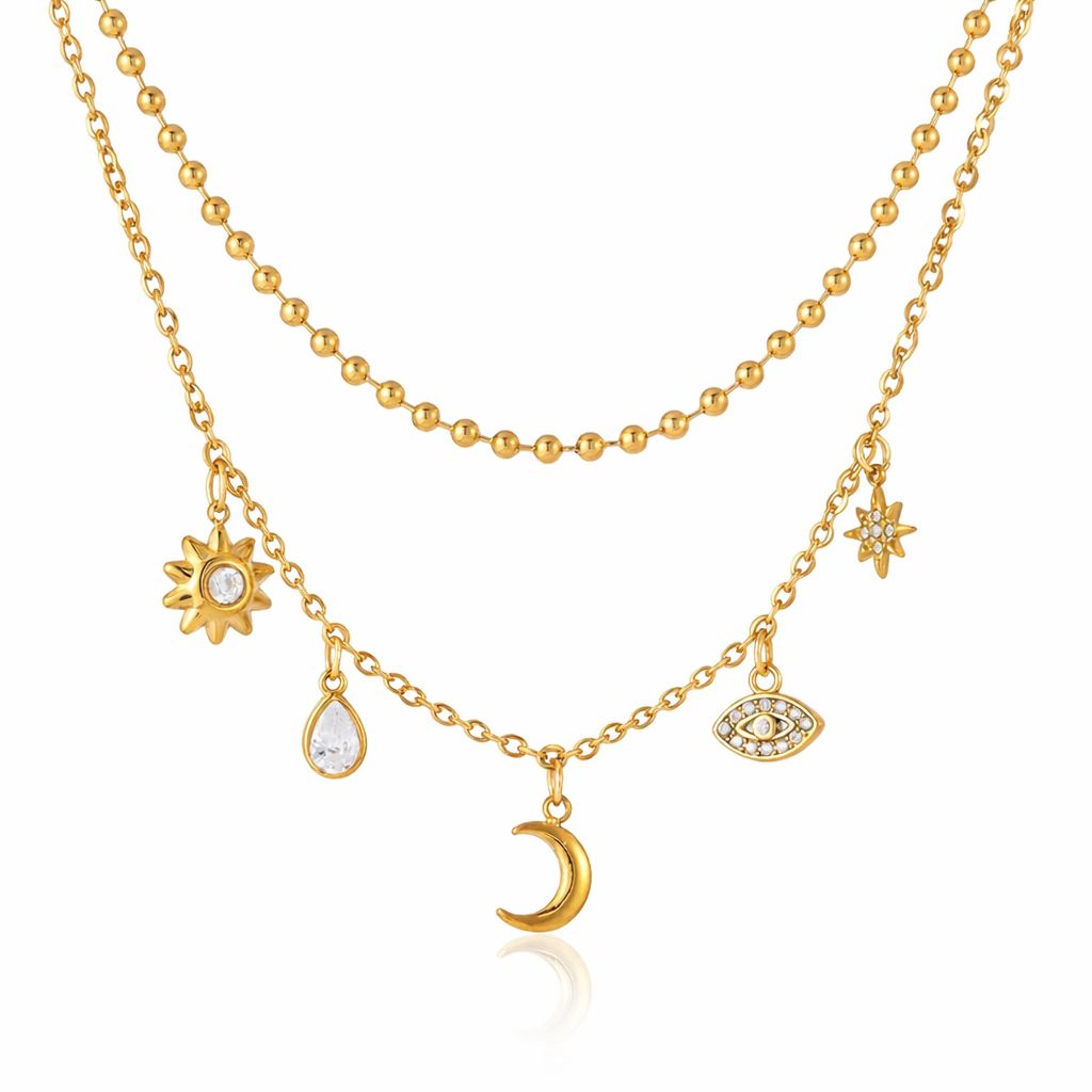 Reducere 35% – Colier Luna Placat cu Aur 18k 1 Colier Luna Placat cu Aur 18k