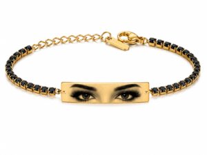 Bratara Personalizata Eyes Black Gold