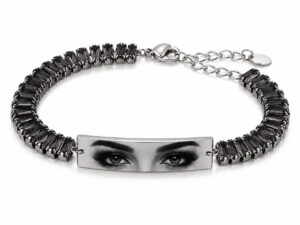 Bratara Personalizata Eyes Mystic Silver Black Cu Argint
