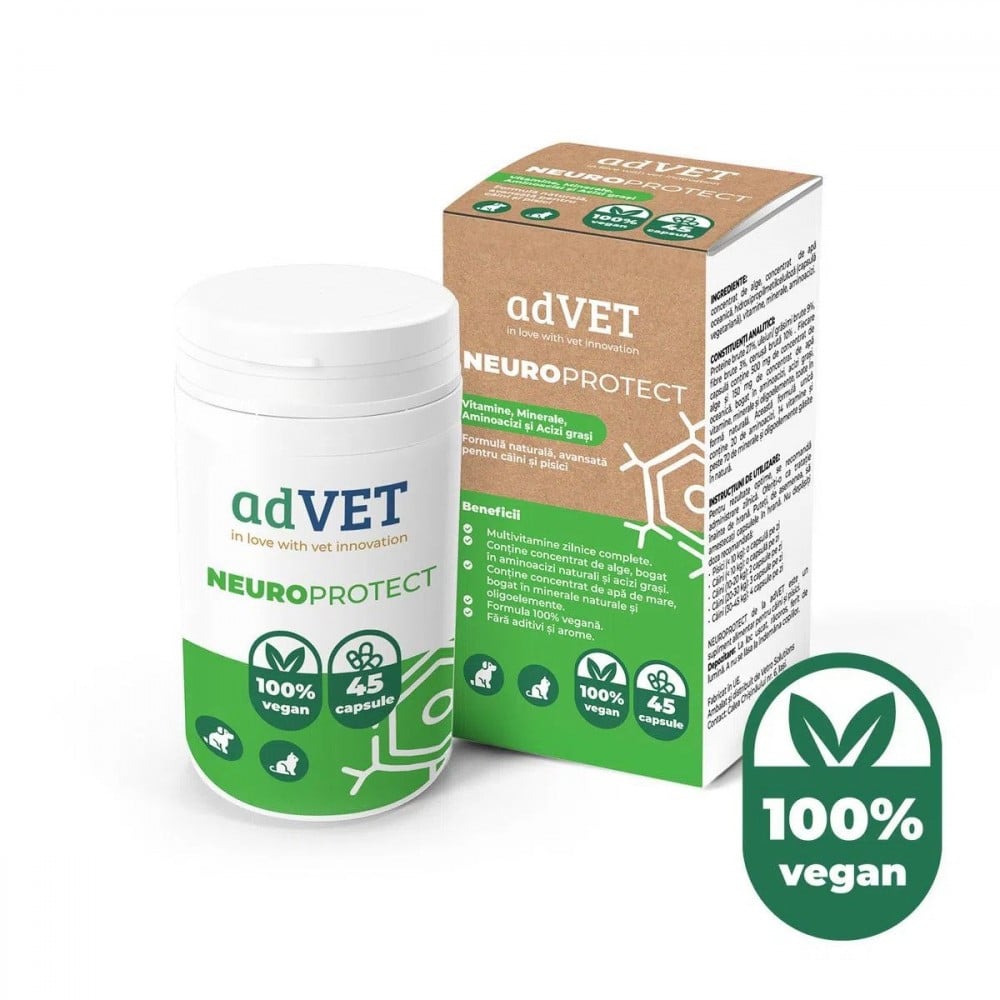 Reducere 33% - adVet NeuroProtect Caine & Pisica, 45 capsule 1 adVet NeuroProtect Caine & Pisica