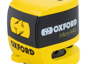 Antifurt Blocator Disc Frana Cu Alarma Moto Oxford Micro XA5 Alarm Disc Lock Otel Galben   Negru LK213