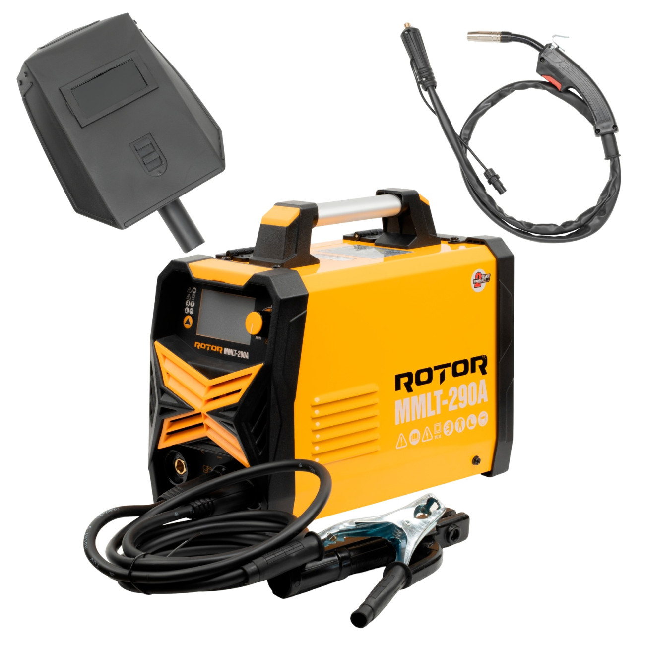 Reducere 20% - Aparat de Sudura cu sarma si electrod MIG, MMA, TIG, LCD Color Rotor MMLT-290A, 3.6 kW, 290 A 1 Aparat de Sudura cu sarma si electrod MIG