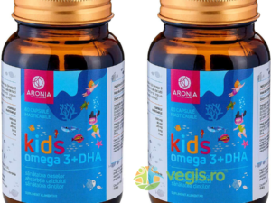 Pachet Kids Omega 3 + DHA pentru Cresterea si Dezvoltare Sanatoasa a Copillor 60cps+60cps masticabile