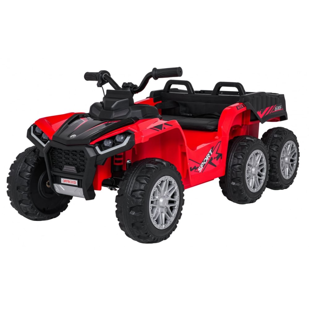 Reducere 25% - ATV electric pentru copii 2-6 ani, Kinderauto FarmQuad 6x6, 180W, 12V 14AH, roti EVA, rosu 1 ATV electric pentru copii 2-6 ani