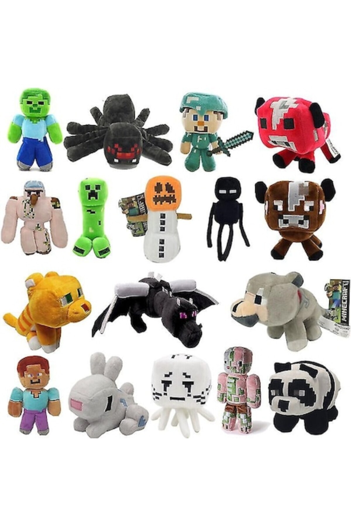 Reducere 55% - Set de 5 figurine de plus Minecraft 15 / 20 cm 1 Set de 5 figurine de plus Minecraft 15 / 20 cm