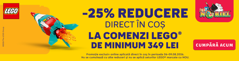 Noriel: 25% reducere la comenzi LEGO de minimum 349 lei 2 Noriel: 25% reducere la comenzi LEGO de minimum 349 lei