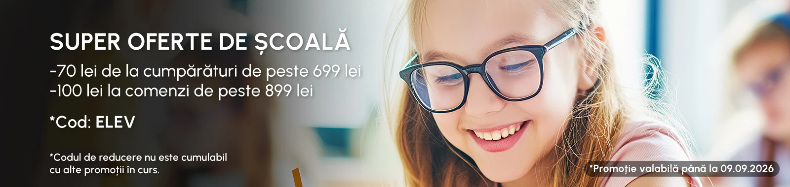 Aosom: până la 100 lei reducere la cumpărături pentru școală cu codul ELEV 2 Aosom, până la 100 lei reducere cu codul ELEV
