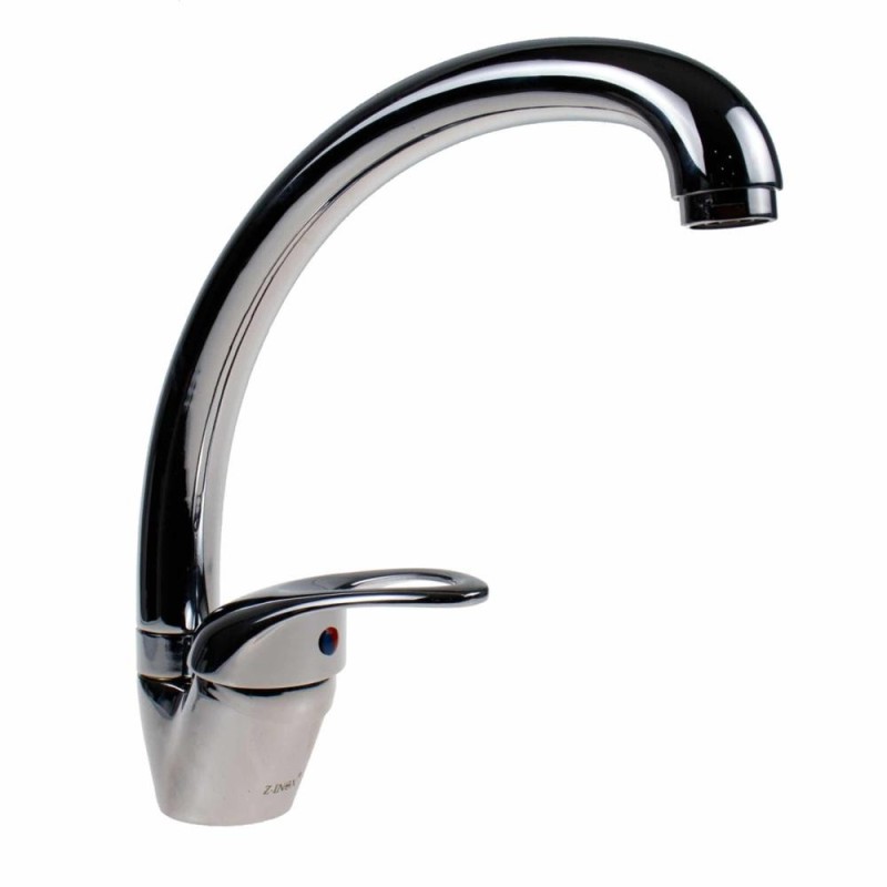 Reducere 14% - Baterie de Bucatarie, cu Pipa Lebada, Monocomanda, Cartus Ceramic 40 mm, Inox 1 Baterie de Bucatarie