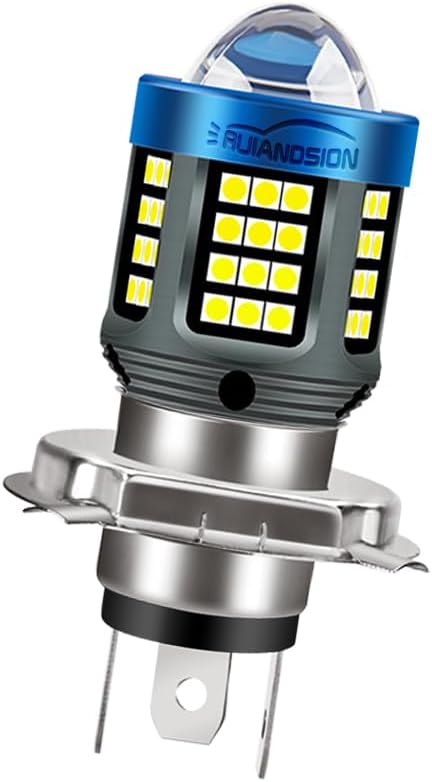 Bec Led H4 MOTO cu doua faze 3030 cu 61 LED SMD temperatura 6000k putere 160W 15000 lm