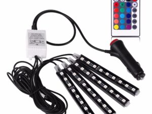 Benzi Led Auto Ambientale 9 Led 8 Culori Telecomanda