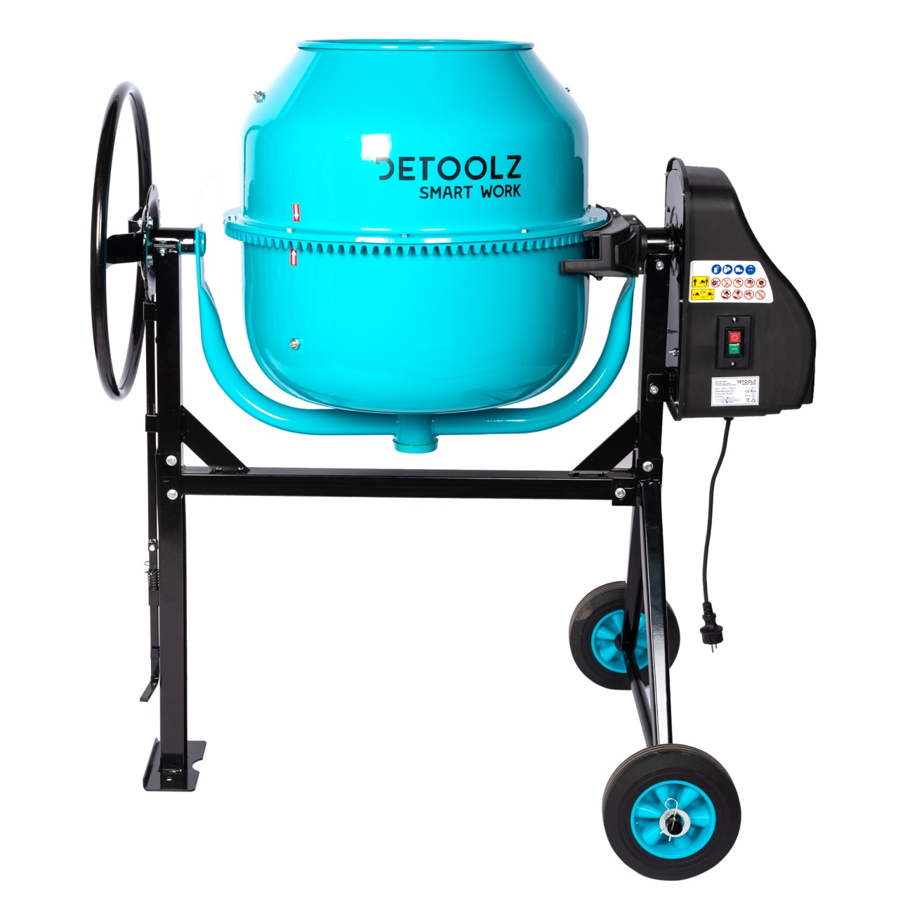 Reducere 20% - Betoniera detoolz, capacitate 160 litri, putere 1000W, coroana fonta, cu roti 1 Betoniera detoolz