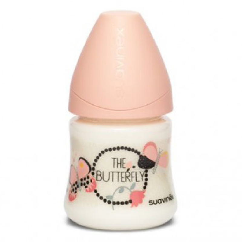 Reducere 20% - Biberon cu debit lent, fluture portocaliu, Fusion, 150 ml, Suavinex 1 Biberon cu debit lent