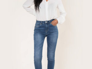 Blugi Dama Albastr spalat Slim Nina Carter P078-1 M9