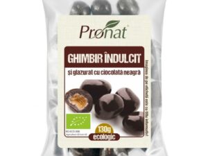 Bomboane Ghimbir BIO Indulcite si Glazurate cu Ciocolata Neagra