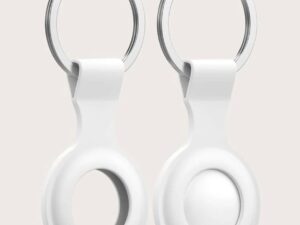 Breloc AirTag Silicon White