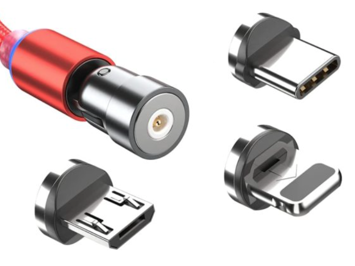 Reducere 65% - Cablu magnetic 3 in 1 incarcare si transfer date telefon Lightning Micro USB Type C 1 Cablu magnetic 3 in 1 incarcare si transfer date telefon Lightning Micro USB Type C
