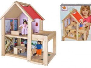 Casa si Papusi din Lemn   Jucarie Educativa pentru Copii