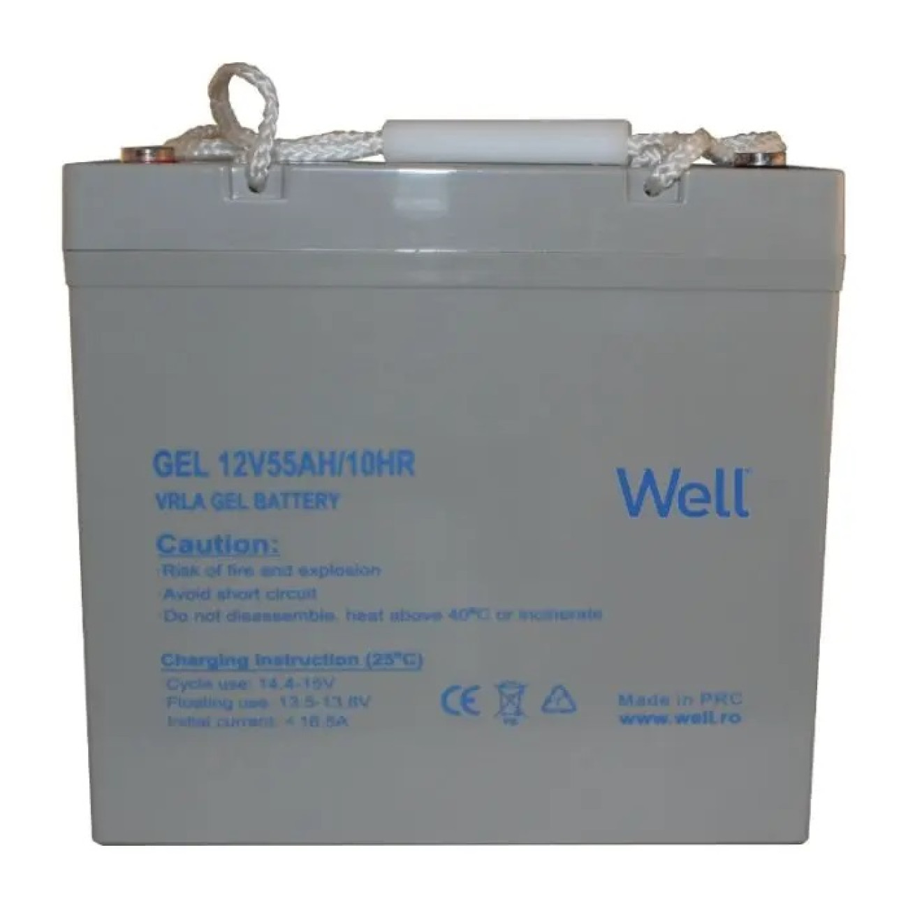 Reducere 20% – Acumulator plumb acid cu gel Well 12V 55AH, terminal M8 1 Acumulator plumb acid cu gel Well 12V 55AH