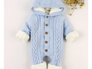 Combinezon tricotat imblanit Canario bleu