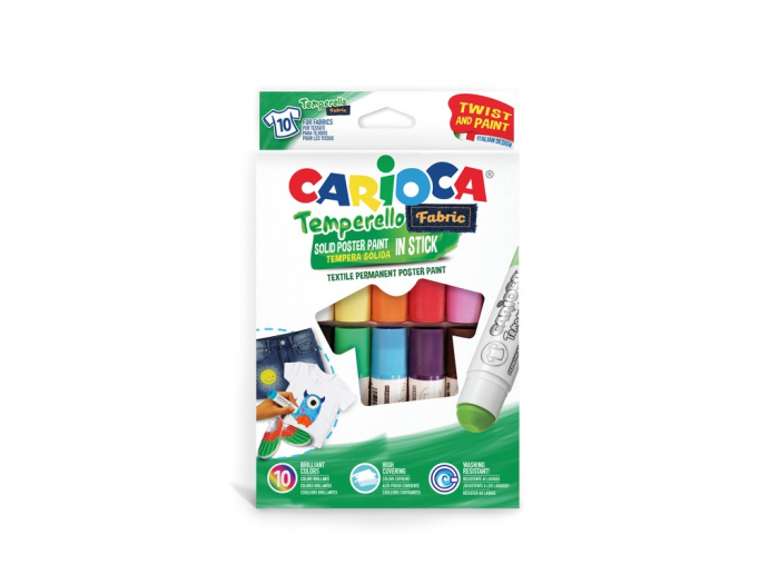 Reducere 8% - Creion-tempera Temperello Fabric Carioca 10 set 1 Creion-tempera Temperello Fabric Carioca 10 set