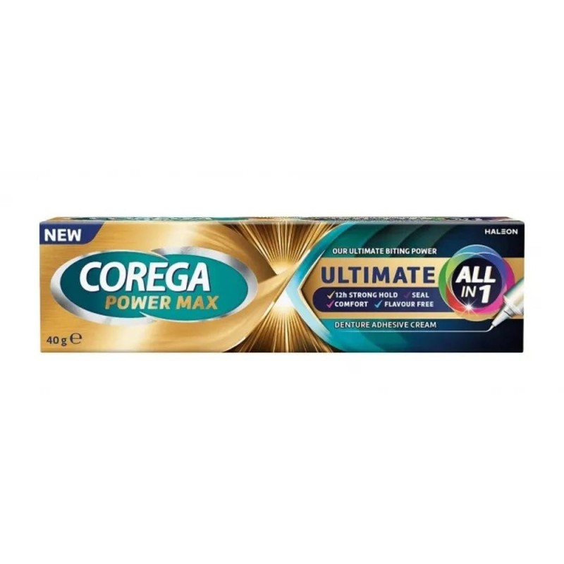 Reducere 14% - Crema Adeziva pentru Proteza Dentara, Corega Power Max Ultimate, 40 g 1 Crema Adeziva pentru Proteza Dentara