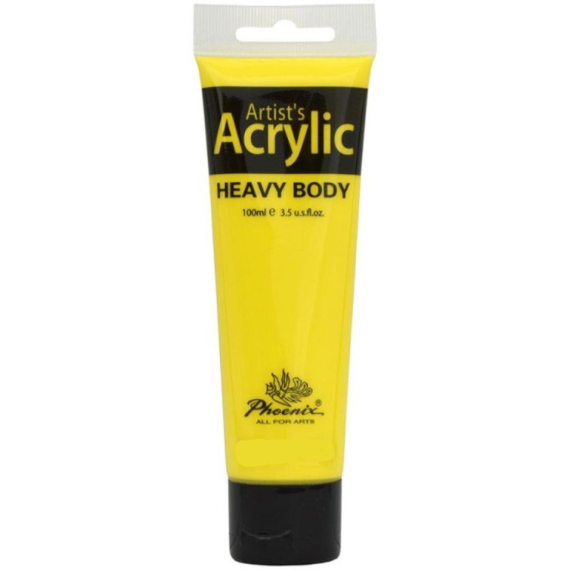 Reducere 20% - Culoare Acrilica Artists Acrylic Phoenix, Cadmium Yellow Deep Hue, 100 ml 1 Culoare Acrilica Artists Acrylic Phoenix