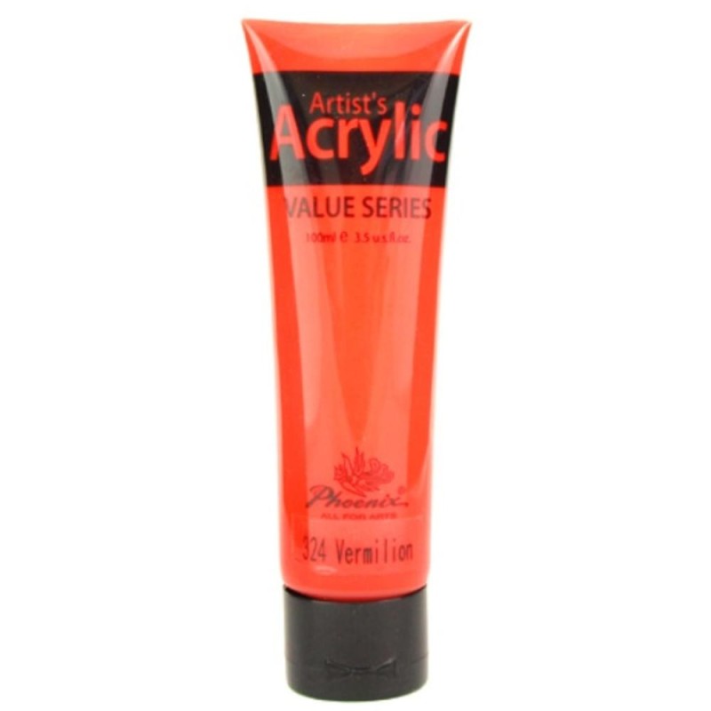 Reducere 20% - Culoare Acrilica Artists Acrylic Phoenix, Vermilion, 100 ml 1 Culoare Acrilica Artists Acrylic Phoenix