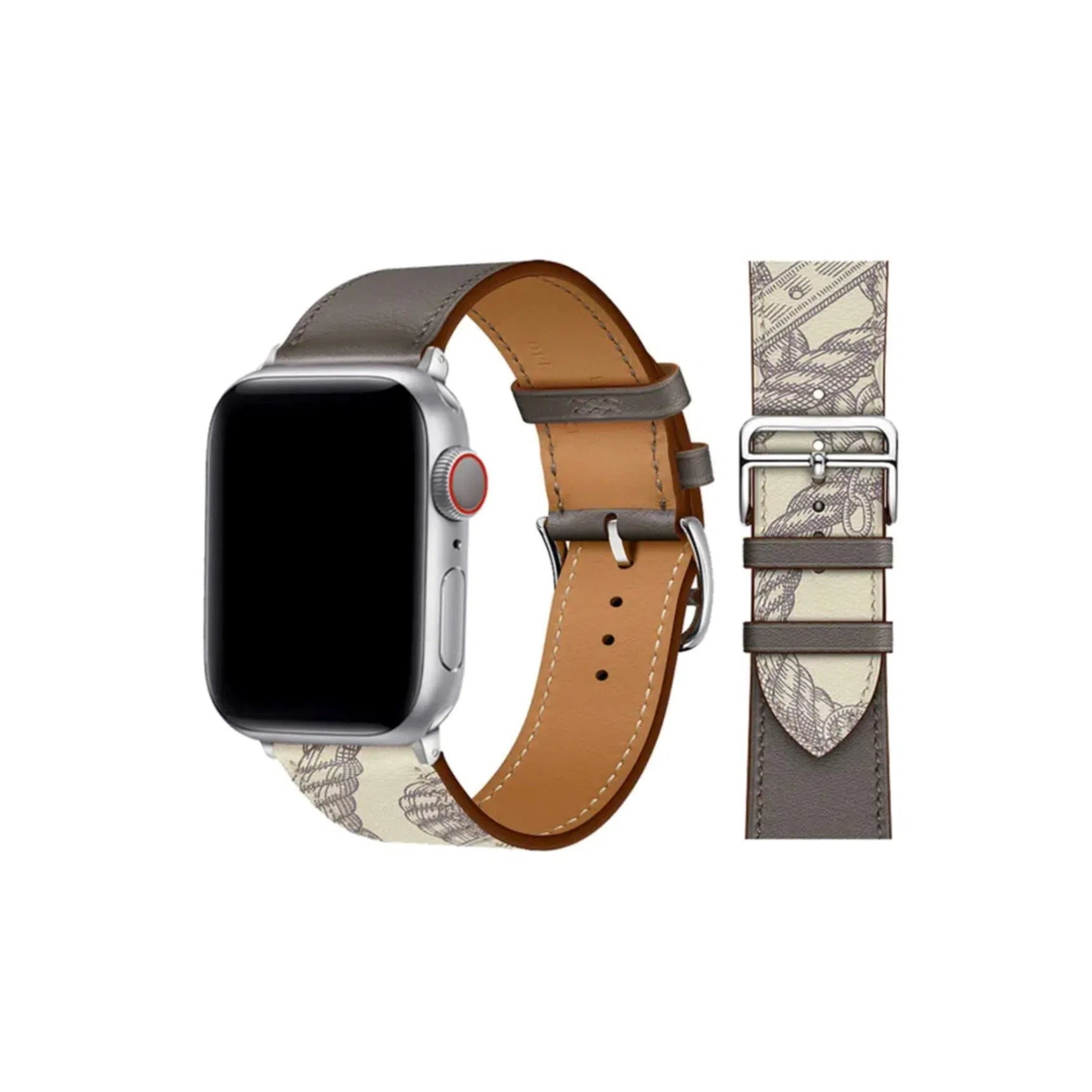 Reducere 74% - Curea Ceas Apple Watch Leather Grey Design (Piele Gri) 1 Curea Ceas Apple Watch Leather Grey Design (Piele Gri)