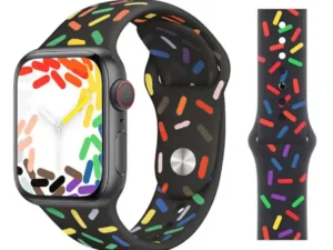 Curea Ceas Apple Watch Silicon Black Pride