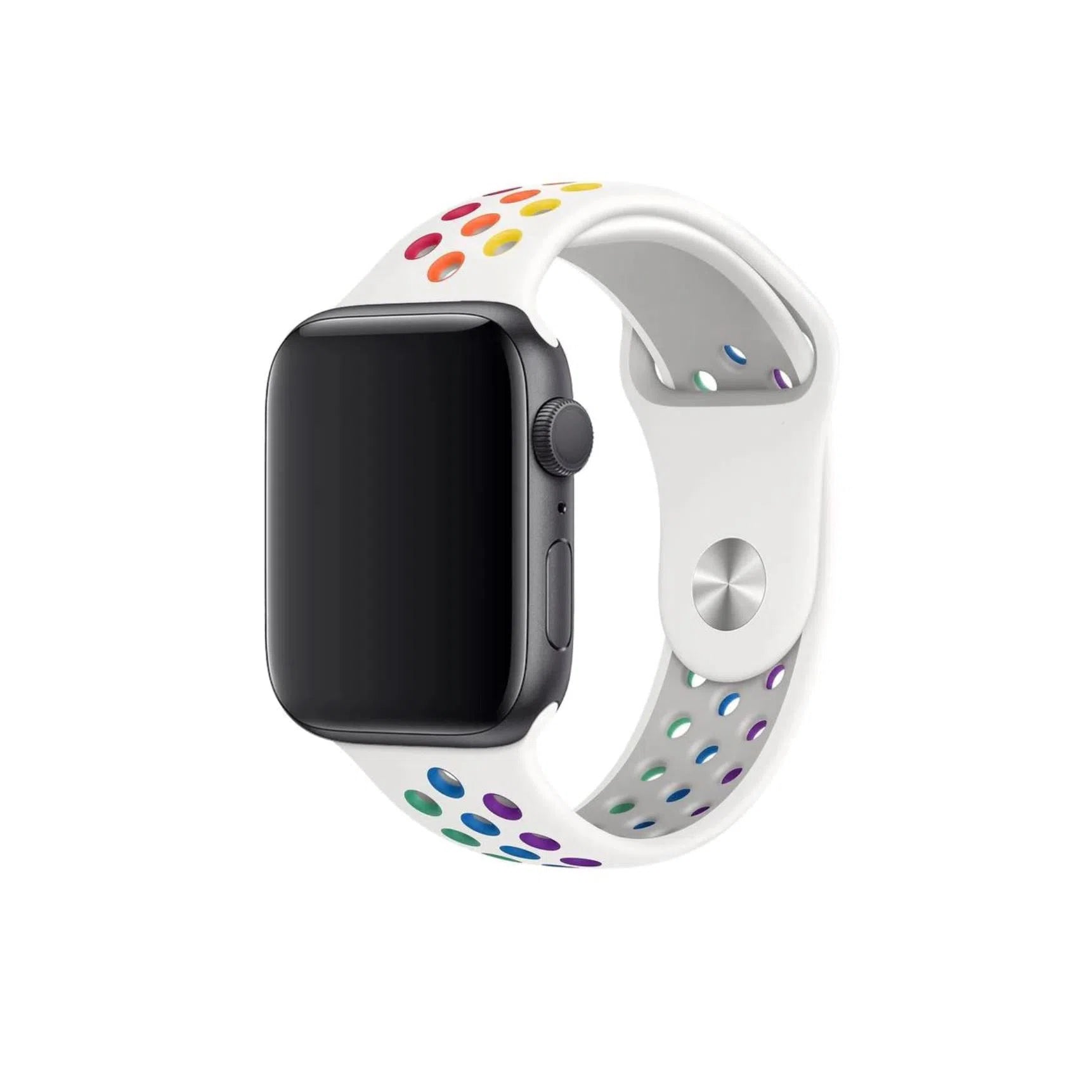Reducere 68% - Curea Ceas Apple Watch Sport White Multicolor 1 Curea Ceas Apple Watch Sport White Multicolor