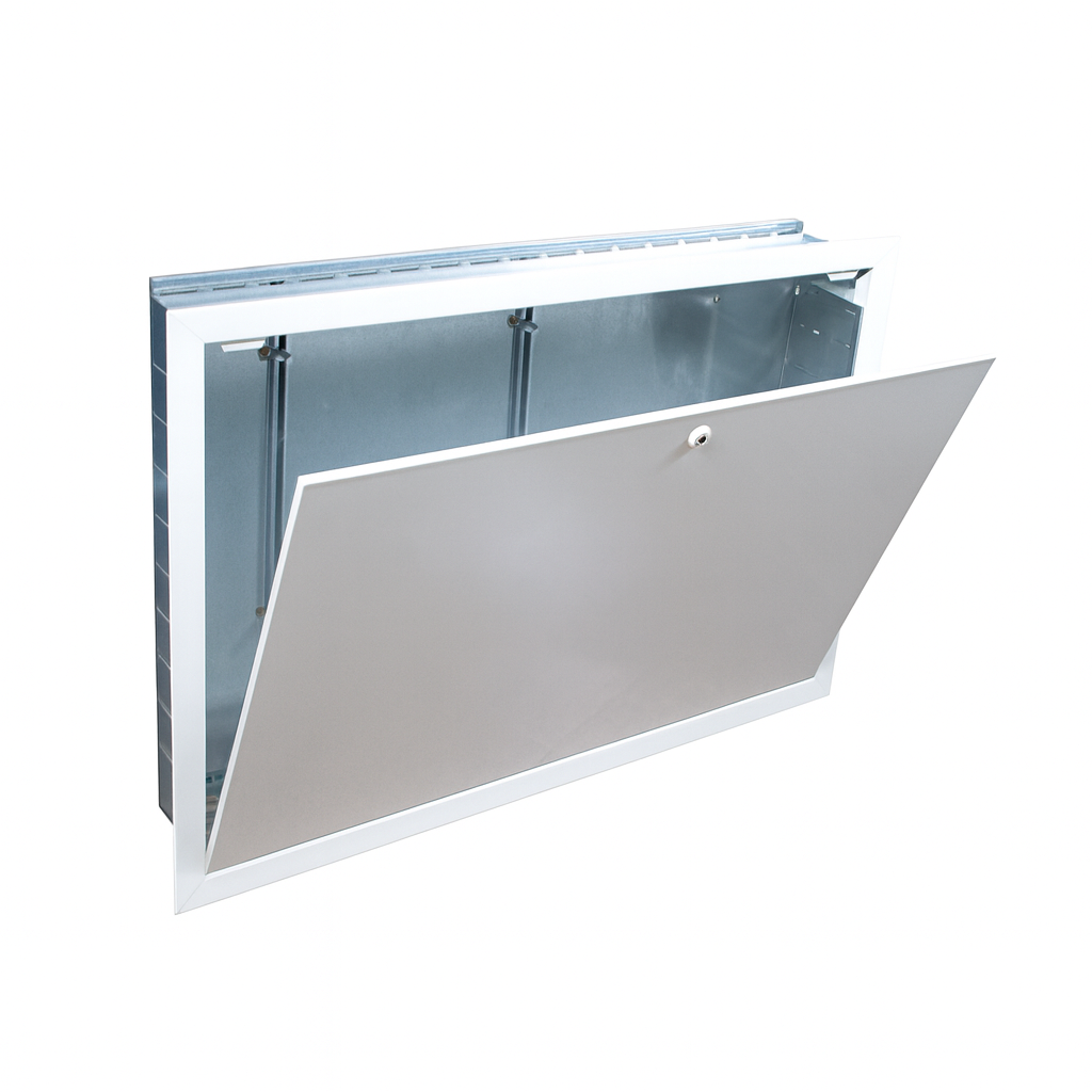 Reducere 15% - Cutie metalica incastrabila Giacomini R557RY075, 850 x 605 x 110 mm, alba 1 Cutie metalica incastrabila Giacomini R557RY075