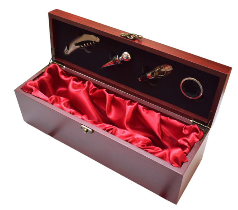 Reducere 53% – Cutie pentru Vin din Lemn cu 4 Accesorii Tirbuson Dop elegant Dop servire Inel antipicurare 36 x 11cm 1 Cutie pentru Vin din Lemn cu 4 Accesorii Tirbuson Dop elegant Dop servire Inel antipicurare 36 x 11cm