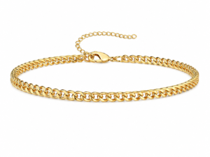 Bratara Cuban Slim Gold cu Aur