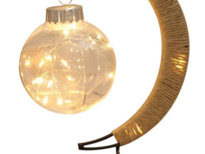 Decoratiune luminoasa semi-luna cu glob