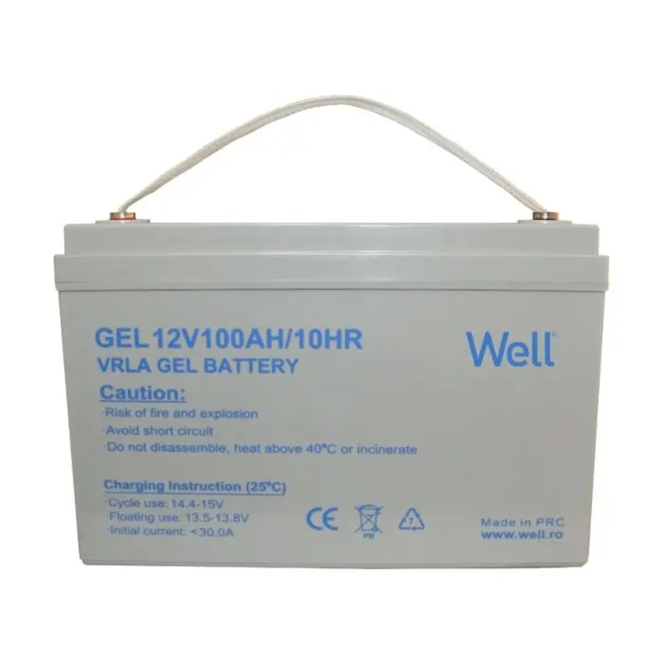 Reducere 20% – Acumulator plumb acid cu gel Well 12V 100AH, terminal M8 1 Acumulator plumb acid cu gel Well 12V 100AH