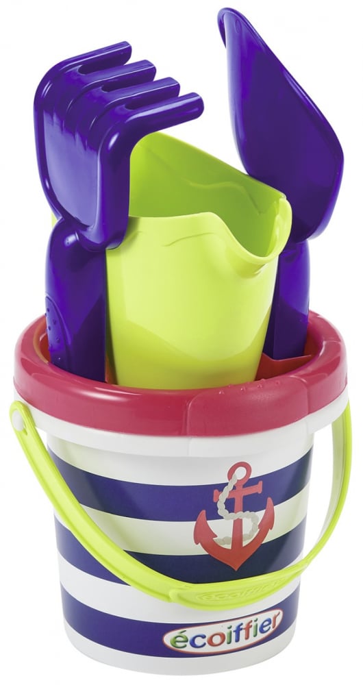 Reducere 46% - Set galetusa cu 3 ustensile pentru nisip, plastic,model ancora 1 Set galetusa cu 3 ustensile pentru nisip