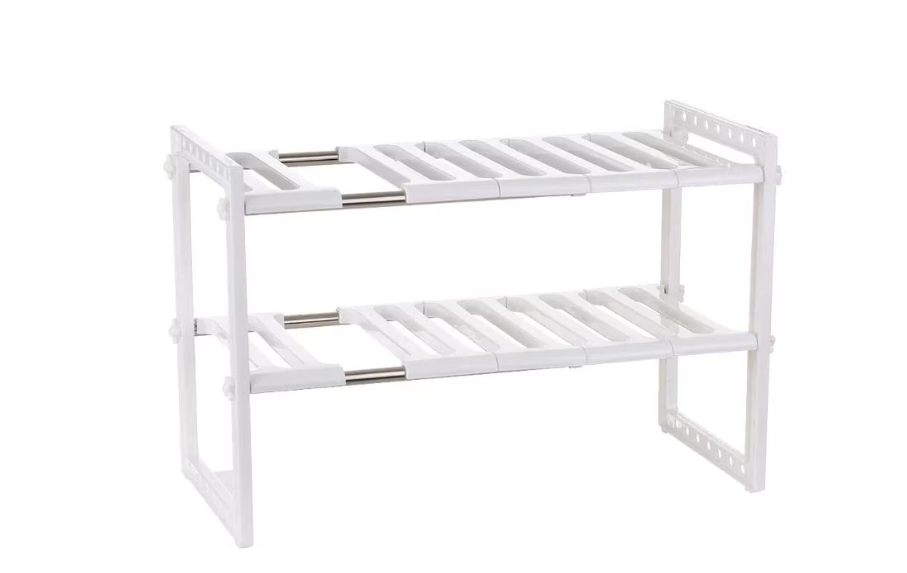 Reducere 55% - Etajera ajustabila cu doua rafturi de pus sub chiuveta 50 pana la 70 cm 1 Etajera ajustabila cu doua rafturi de pus sub chiuveta 50 pana la 70 cm
