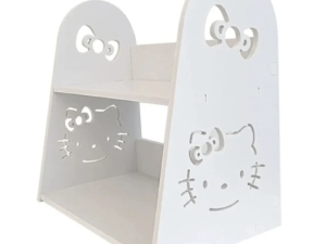 Etajera pentru biroul copilului Hello Kitty 2 compartimente 29x29x19cm Alb