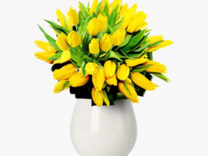 Buchet de 75 lalele galbene