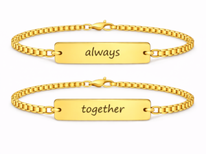 Set 2 Bratari Personalizate Always cu Aur
