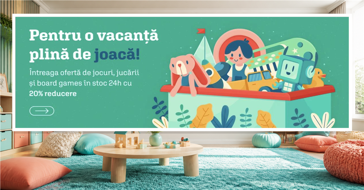 Cărturești: 20% reducere la jocuri, jucării și board games