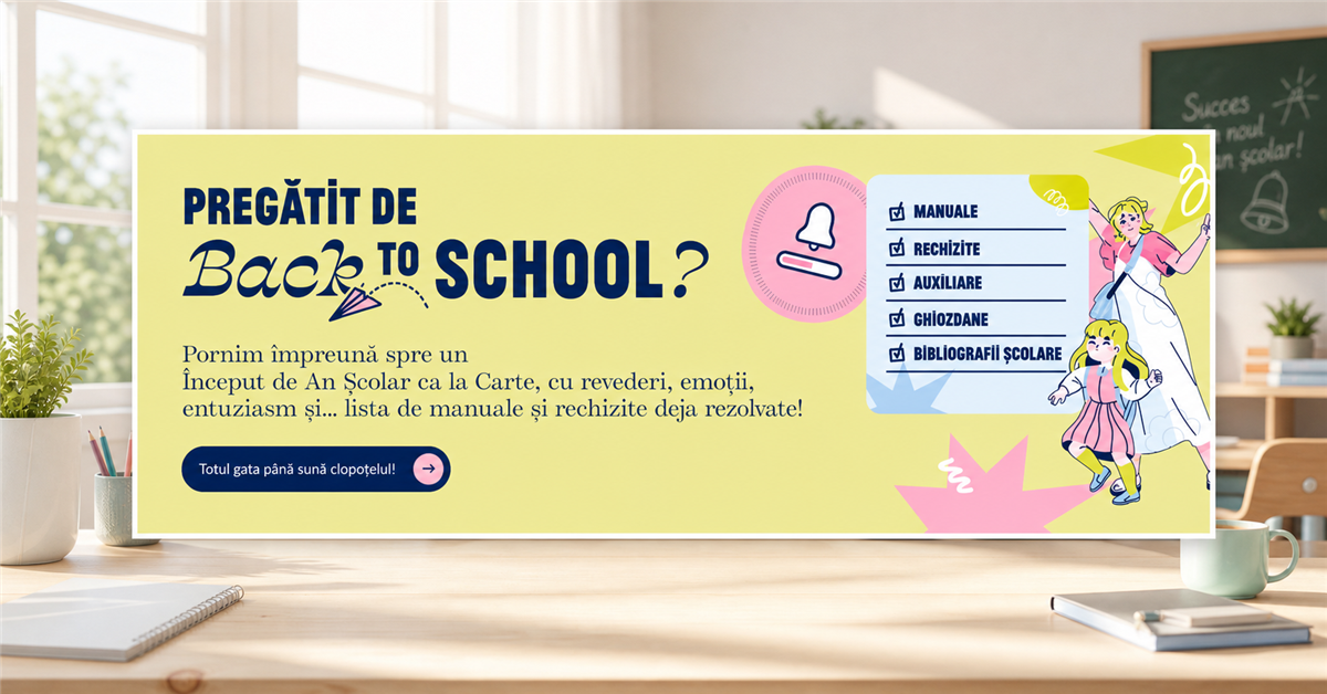 Libris Back to School: manuale, auxiliare și rechizite pentru noul an școlar