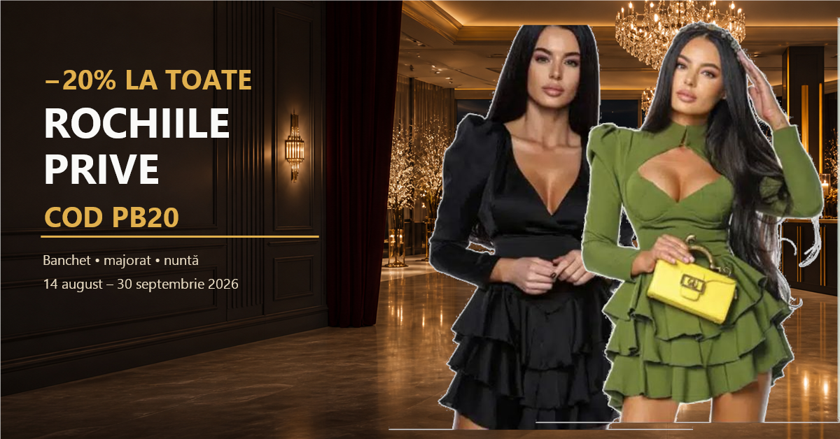 Prive Boutique: 20% reducere la rochii de ocazie cu codul PB20