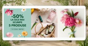 Yves Rocher: 50% reducere la cele mai scumpe 5 produse cu codul 5OFF50 5 Yves Rocher: 50% reducere la cele mai scumpe cinci produse cu codul 5OFF50